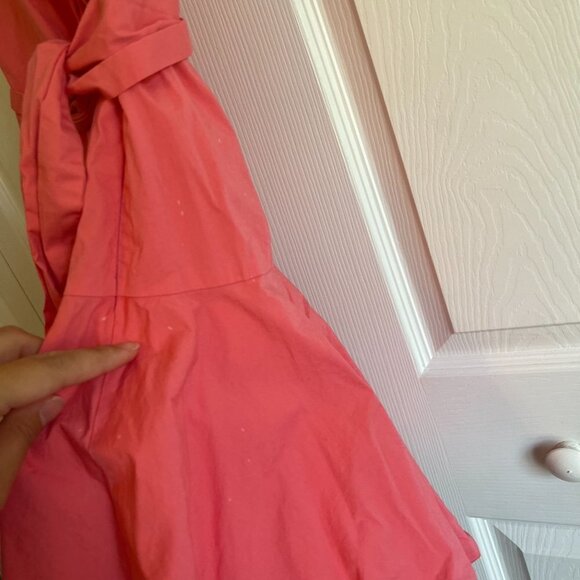 Derek Lam Collective Coral Pink One Shoulder Puff Dress Women's Size 40, US 4 - Picture 7 of 12